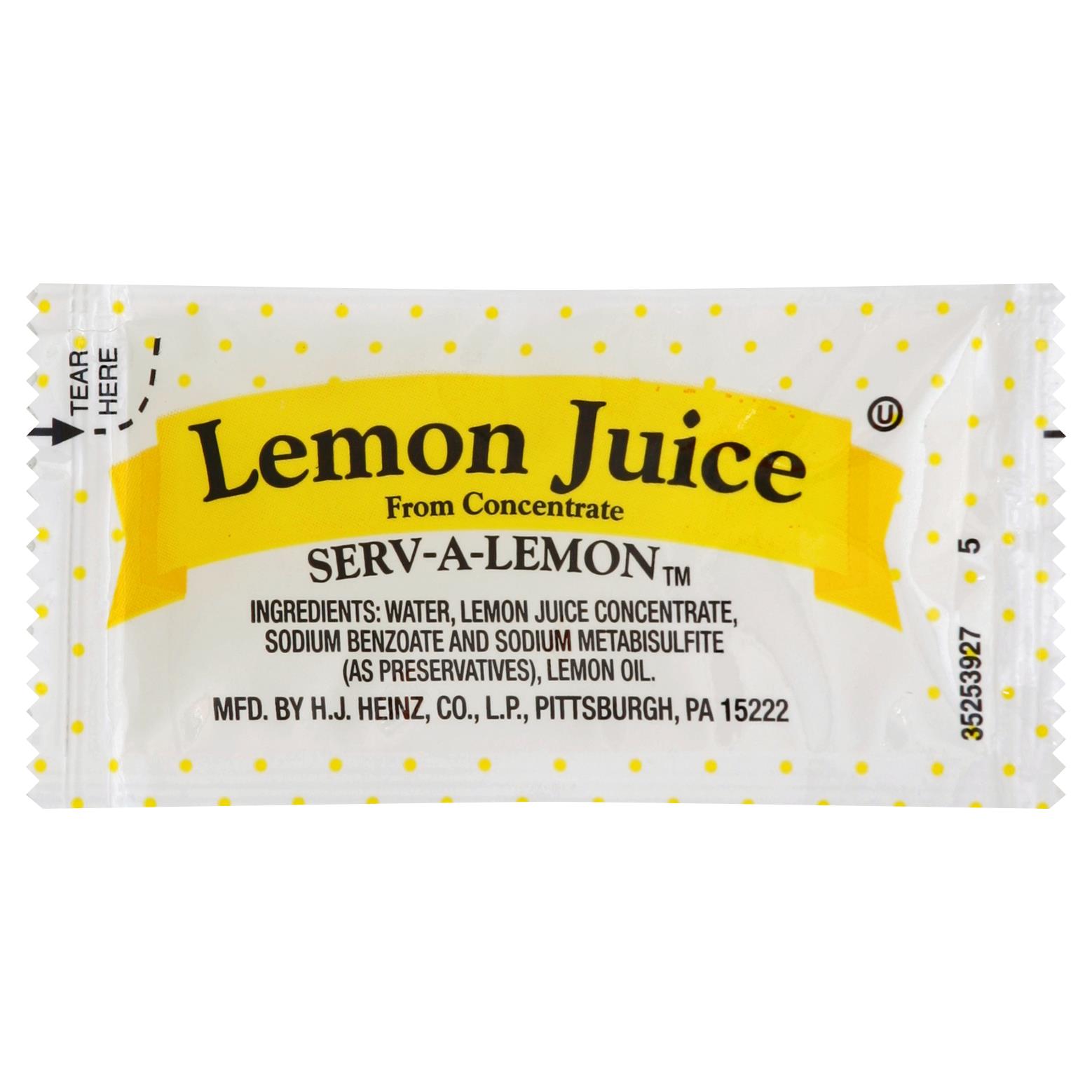 200ct Lemon Juice Pkt 4gr PPI Wallace Foods   6019 